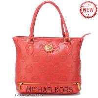 michael kors logo monogram medium rood bakken Handtassen 2017 15sqj430